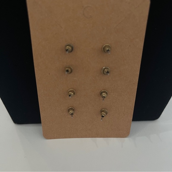 4-Pair Earring Set – Gold & Rose Gold Tones - Picture 2 of 7